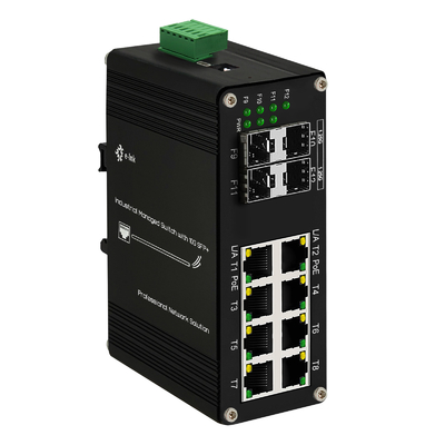 Industrial 240 Watt Managed PoE Switch 8 Port 10/100/1000T 802.3at To 4-Port 1000X Gigabit SFP