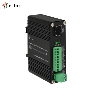 Industrial Serial to Fiber Media Converter RS232 RS485 RS422 Din Rail Fiber Modem