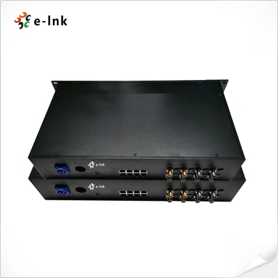 8Ch Gigabit PoE + 6Ch Forward 3G-SDI + 2Ch Backward 3G-SDI Fiber Optic Extender