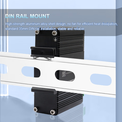 Industrial Serial to Fiber Media Converter RS232 RS485 RS422 Din Rail Fiber Modem
