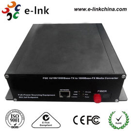 10/100/1000M Ethernet POE Switch , PoE Media Converter with PoE Reset Function