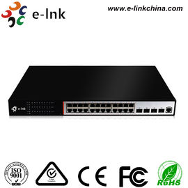 24 Ports Ethernet POE Switch 10 / 100 / 1000Base-T + 4 ports 10G SFP slots