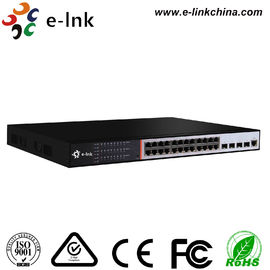 24 Ports Ethernet POE Switch 10 / 100 / 1000Base-T + 4 ports 10G SFP slots