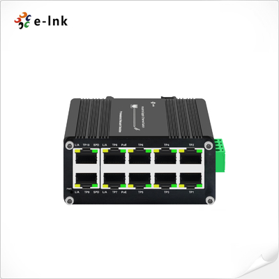Mini Industrial Compact Ethernet Switch with 8×10/100/1000T 802.3at PoE plus 2×10/100/1000T Ports
