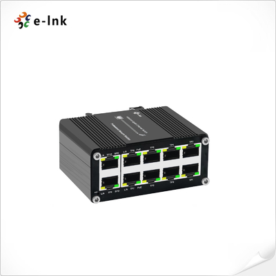 Mini Industrial Compact Ethernet Switch with 8×10/100/1000T 802.3at PoE plus 2×10/100/1000T Ports