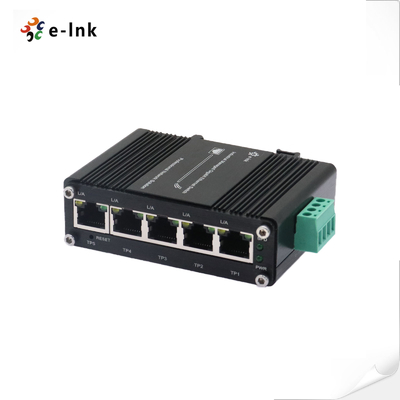 Mini Industrial Hardened Web Managed 5 port Gigabit Ethernet Switch