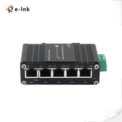 Mini Industrial Web Managed 5 port POE Switch with 4 Port PoE 1 Uplink