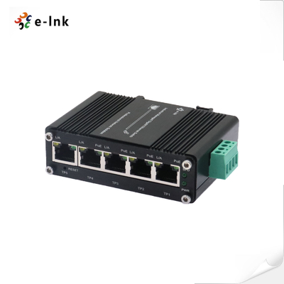 Mini Industrial Web Managed 5 port POE Switch with 4 Port PoE 1 Uplink