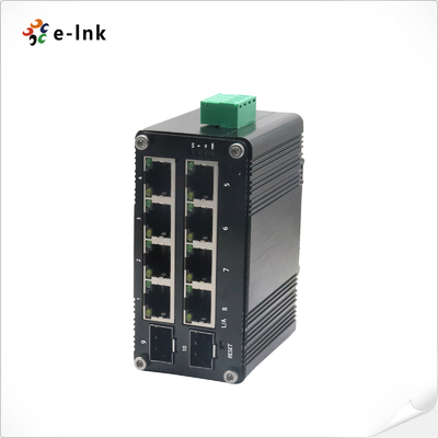 Mini Industrial Managed 8-Port 10 100 1000T + 2-Port 100 1000X SFP Ethernet Switch