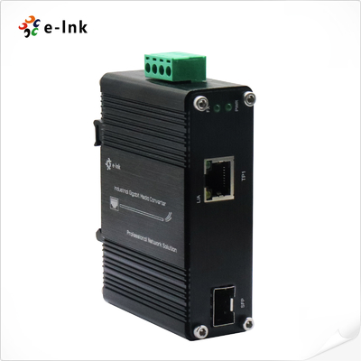 Mini Industrial 10/100/1000Base-T to 100/1000Base-X SFP Ethernet Media Converter