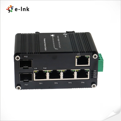 Industrial 4-Port 10/100/1000T 802.3bt 90W PoE + 1-Port 10/100/1000T + 2-Port 100/1000X SFP Gigabit Ethernet Switch