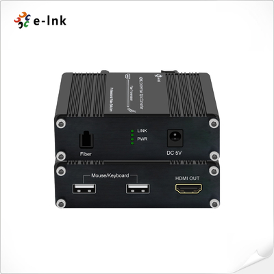 Compact 4K HDMI 2.0 KVM USB Fiber Extender 300m OM4 Transmission