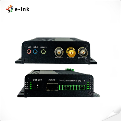 1Ch Bidirectional 3G-SDI with Loop-out + 1Ch Tally + 2Ch Bidirectional RS485 or RS422 + 2Ch Stereo Audio + 1Ch Microphone over Fiber Converter