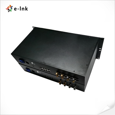 8Ch Gigabit PoE + 6Ch Forward 3G-SDI + 2Ch Backward 3G-SDI Fiber Optic Extender