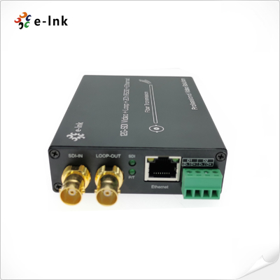 12G-SDI to Fiber Converter with Gigabit Ethernet and 2Ch Backward RS485