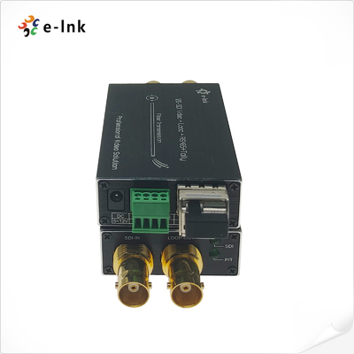 Mini 12G-SDI To Fiber Converter With Tally And RS485