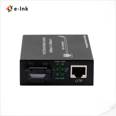 10/100M Fast Ethernet Media Converter With Built-In Power Supply Multi-Mode 2KM