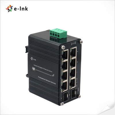 Web Managed Industrial Switch 8 Port PoE+ 30W per Port Wide Temperature Range