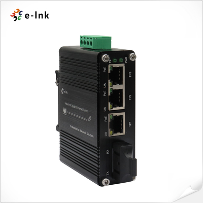 Mini SC Ethernet Switch with 12~48VDC Input and Voltage Booster industrial Ethernet Connections