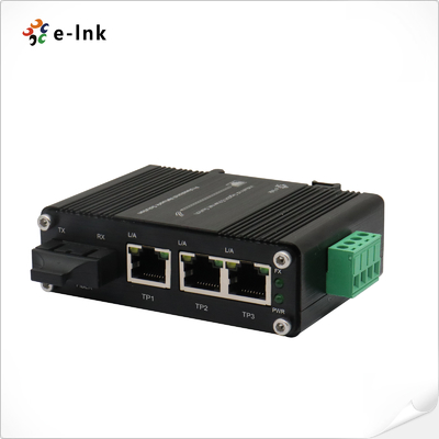 Mini Industrial three 10/100/1000BASE-T Copper Ports and one 1000BASE-X SC Fiber Port Gigabit Ethernet Switch
