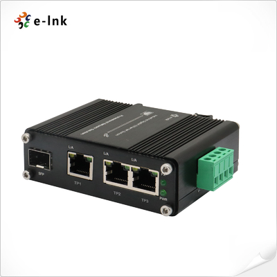 Mini Industrial-grade Gigabit Ethernet Switch 3 Port 10/100/1000T + 1 Port 100/1000X SFP