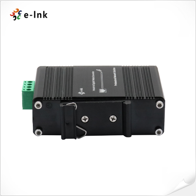 Mini Industrial 2-Port 802.3at PoE + 2-Port SFP Ethernet Switch with 12~48VDC Power Booster Function
