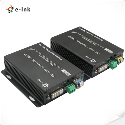 DVI Fiber Optic Extender with KVM, Audio, RS232 & GPIO