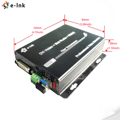 DVI Fiber Optic Extender with KVM, Audio, RS232 & GPIO