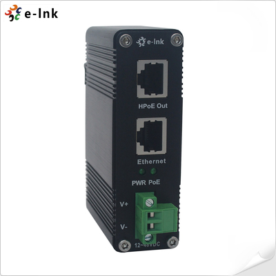 Industrial Gigabit 60W PoE Injector, IEEE 802.3af/at, 12~48V DC Wide Input