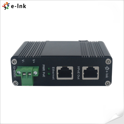 Industrial Gigabit 60W PoE Injector, IEEE 802.3af/at, 12~48V DC Wide Input
