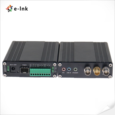 Industrial 3G/HD-SDI Fiber Converter with Bidirectional Audio, Tally and RS485 Data