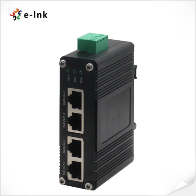 Hardened 2-Port Gigabit High Power PoE Injector for Industrial Use