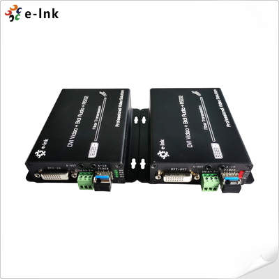 DVI Bidirectional Audio RS232 Fiber Extender Up to 80km Transmission