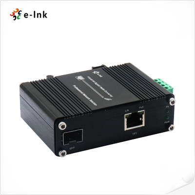Industrial Gigabit SFP to RJ45 60W PoE++ Media Converter -40~75°C