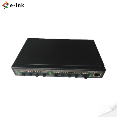 E-link LNK-FS800 9 Port Fiber Switch SFP Hot Plug Gigabit Uplink