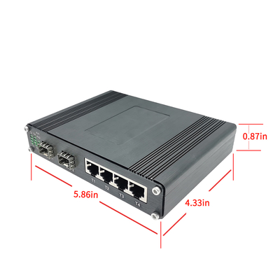 Industrial 4-Port 802.3bt PoE++ Switch with 2 SFP, 360W Power Budget