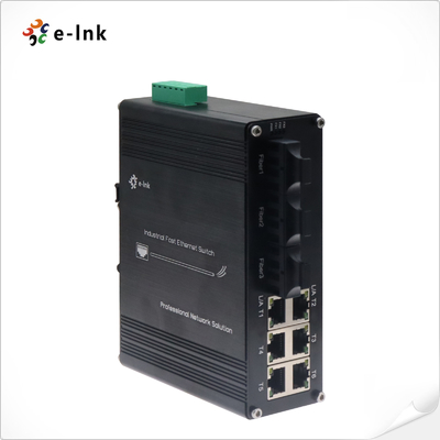Industrial 6-Port Fast Ethernet Switch + 3 Fiber Ports Hardened DIN-Rail