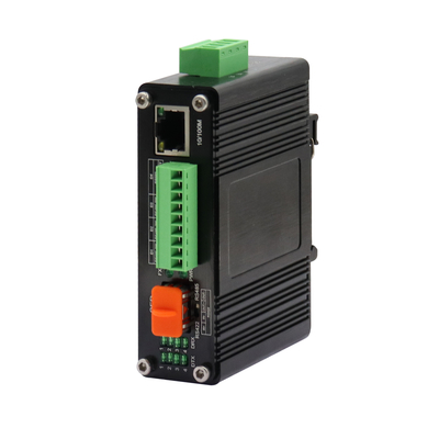 Промышленный медиаконвертер Ethernet-Serial RS232/485/422 SFP, крепление на DIN-рейку