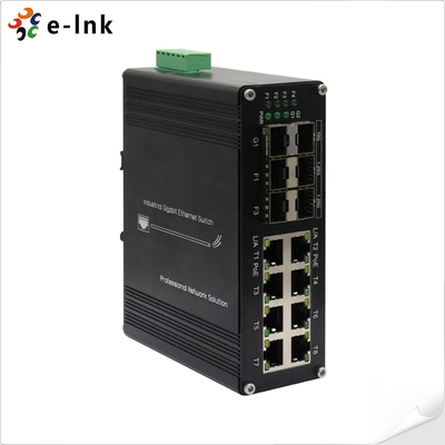 Промышленный PoE Ethernet коммутатор 8× портов 10/100/1000Base-T PoE, 4× портов 1000Base-X SFP и 2× портов 10G SFP+