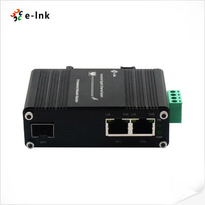 Промышленный медиаконвертер 90W PoE++ Gigabit SFP с портом для оптоволокна
